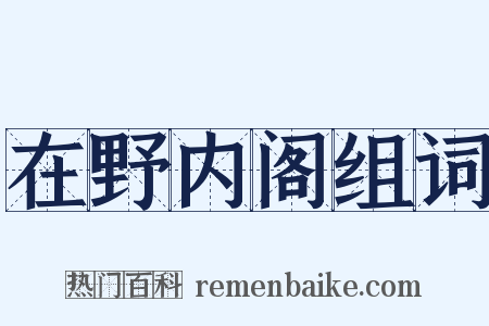 在野内阁组词是什么意思的图片